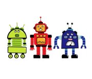 Samolepka - Tematická sada - Roboti