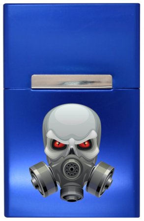 Skull toxic mask - modrá