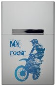 MX racer blue - stříbrná