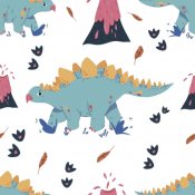 Samolepicí dekorativní tapeta se vzorem - Dinosaur