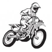 Samolepka - Crossová motorka