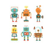Samolepka - Tematická sada - Roboti