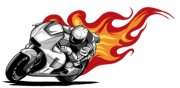 Samolepka - Motocyklový závodník