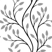 Samolepicí dekorativní tapeta se vzorem - Větve s listy